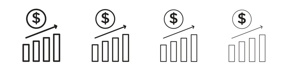 Fiscal policy icon symbols collection. Vector EPS 10