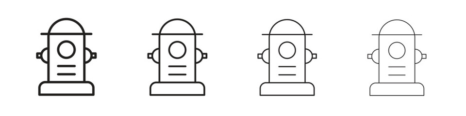 Fire hydrant icon symbols collection. Vector EPS 10