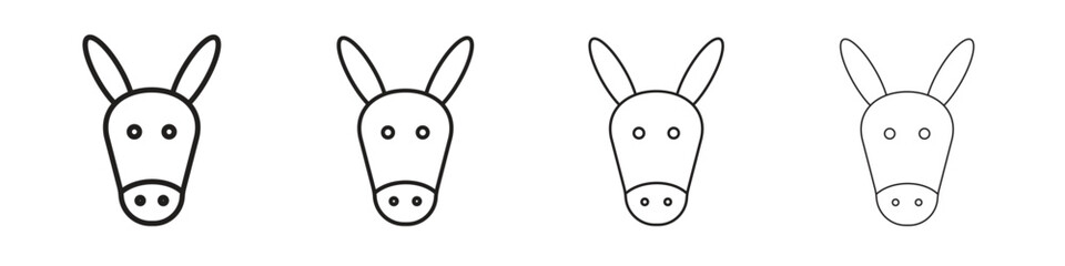 Donkey icon symbols collection. Vector EPS 10