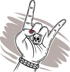 Peace sign hand gesture vector illustration symbol of love, victory, and freedom