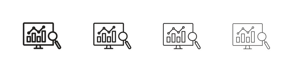 Data Analysing icon symbols collection. Vector EPS 10