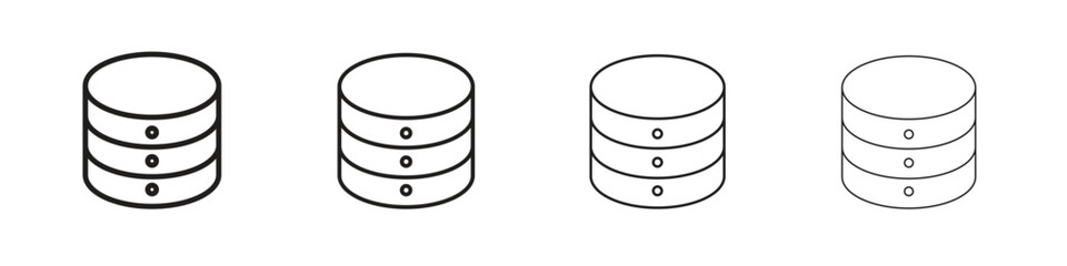 Cylinder database icon symbols collection. Vector EPS 10