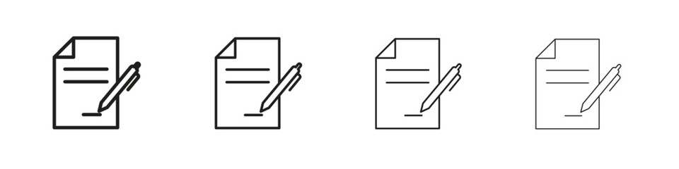 Contract icon symbols collection. Vector EPS 10