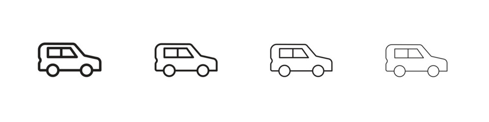 Compact car icon symbols collection. Vector EPS 10