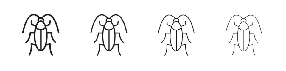 Cockroach icon symbols collection. Vector EPS 10