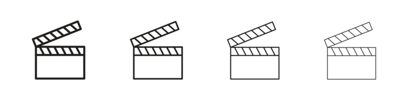 Cinema flapper icon symbols collection. Vector EPS 10