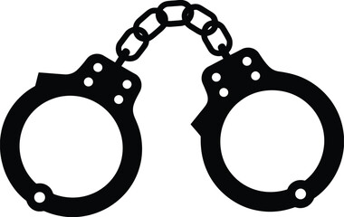 Handcuffs Silhouette Symbol of Law and Order