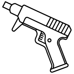 Industrial Heat Gun Minimalist Line Illustration