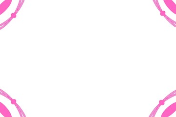 Simple Pink border frame with white background, photo frame, illustration , background frame