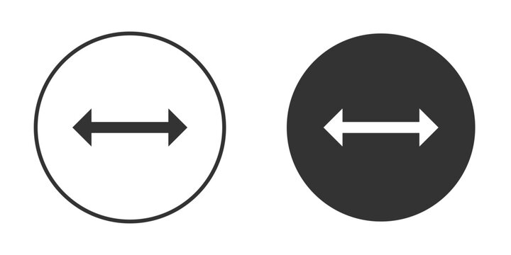 Two side icon vector solid icon style illustration. EPS 10 file