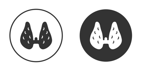 Thyroid icon vector solid icon style illustration. EPS 10 file