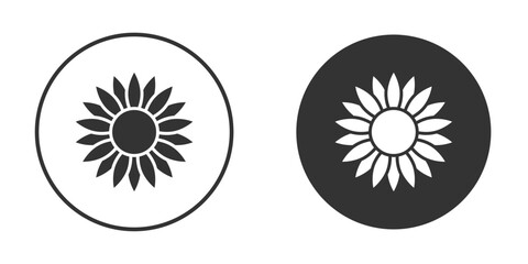 Obraz premium Sunflower icon vector solid icon style illustration. EPS 10 file