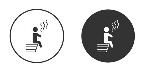 Sauna icon vector solid icon style illustration. EPS 10 file