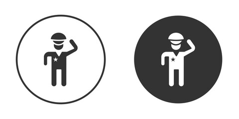 Salute icon vector solid icon style illustration. EPS 10 file