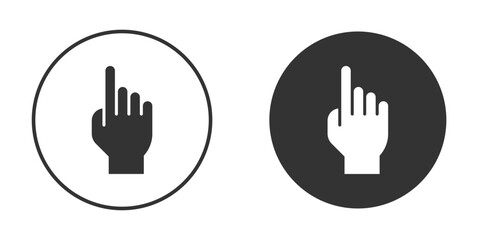 Pointing hand icon vector solid icon style illustration. EPS 10 file