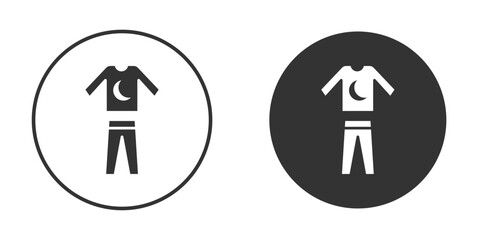 Pijama icon vector solid icon style illustration. EPS 10 file