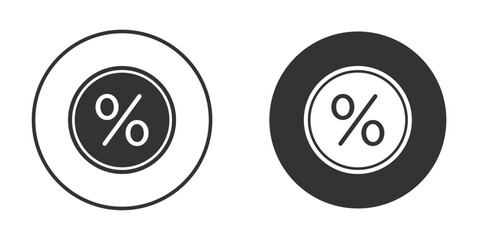 Percent icon vector solid icon style illustration. EPS 10 file