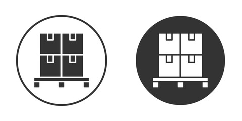 Pallet icon vector solid icon style illustration. EPS 10 file