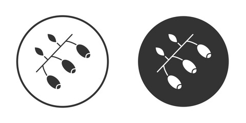 Jujube icon vector solid icon style illustration. EPS 10 file