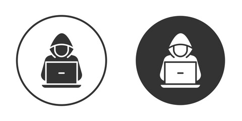 Hacker icon vector solid icon style illustration. EPS 10 file