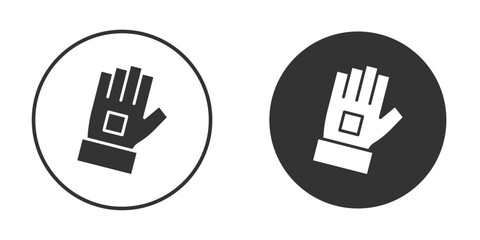 Fitness Gloves icon vector solid icon style illustration. EPS 10 file