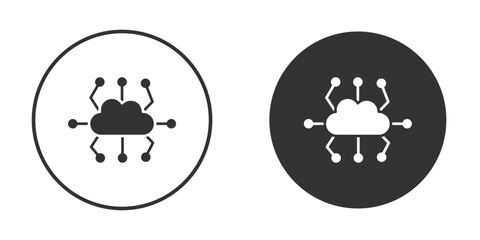 edge computing icon vector solid icon style illustration. EPS 10 file