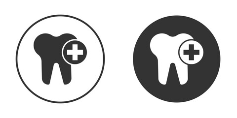 Dental insurance icon vector solid icon style illustration. EPS 10 file