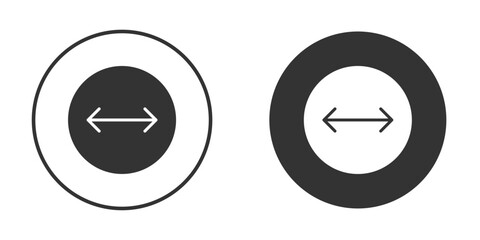 Diameter icon vector solid icon style illustration. EPS 10 file
