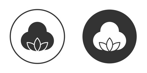 Cotton icon vector solid icon style illustration. EPS 10 file