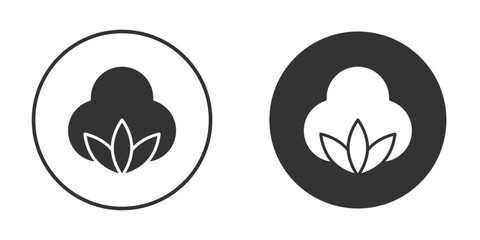 Cotton icon vector solid icon style illustration. EPS 10 file
