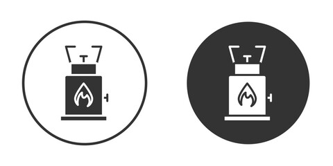 Camping gas icon vector solid icon style illustration. EPS 10 file