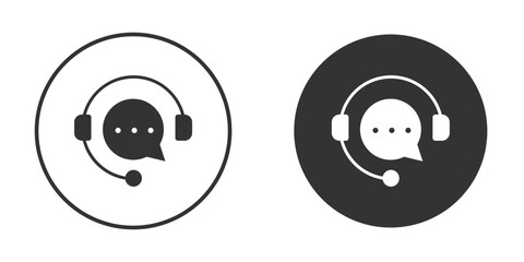 Callcenter icon vector solid icon style illustration. EPS 10 file