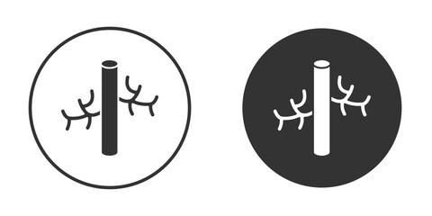 Blood vessel icon vector solid icon style illustration. EPS 10 file