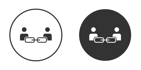 Affiliate link icon vector solid icon style illustration. EPS 10 file