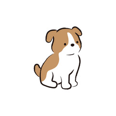 Dogs collection. Vector illustration of funny cartoon different breeds dogs in trendy flat style. Isolated on white.