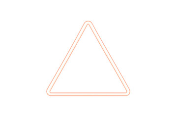 Neon glowing triangle frame on transparent background, perfect for modern and futuristic designs