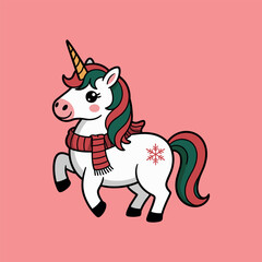 Cute Christmas unicorn