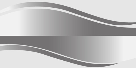 Black and white gradient abstract pattern studio background Light gives a luxurious shine. The walls and floor of the room are shiny, flat metal, with deep curves and dimensions. vector