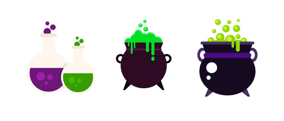 Black Witches Cauldron With Potionpng