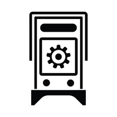 Locker, security, safety, bank safe deposit icon