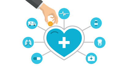 health investment vector illustration flat design
