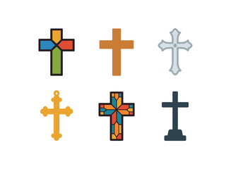Colorful and traditional crosses collection