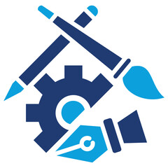 Tools Flat Blue Icon