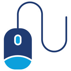 Mouse Flat Blue Icon