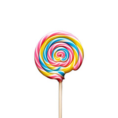 Swirl Candy on Stick with Playful Colors

