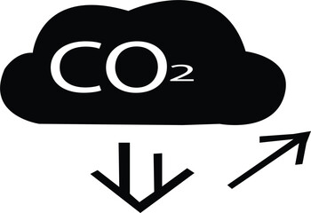 Carbon dioxide emission reduction. Pixel perfect, editable stroke icon