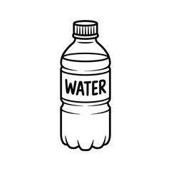 Simple hand drawn illustration of a water bottle