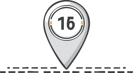Trail Mile Marker Icon Vector Illustration.marker, signs, trail, distance, illustration, icon, mile, vector, direction, graphic, guide, measure, indicator, location, path, route, tool, trek, web, app,