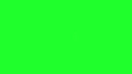 Animated bell icon with sound waves on green screen background for notifications