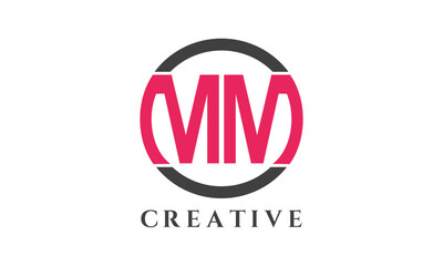MM Letter Custom Design Logo Template